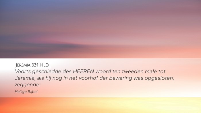 Jeremia 33:1 NLD Bible Verse Image