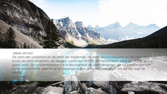Jeremia 33:11 NLD Bible Verse Image