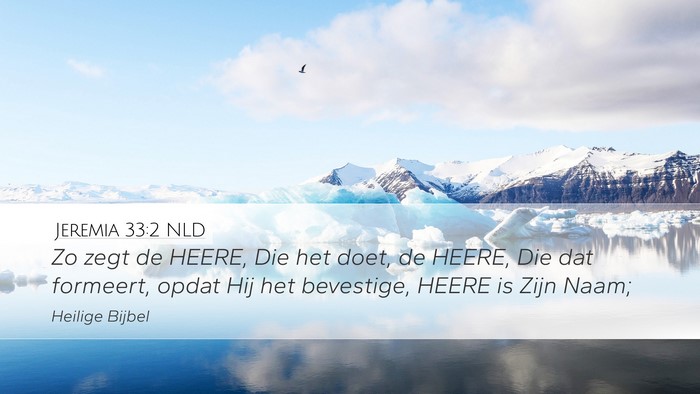 Jeremia 33:2 NLD Bible Verse Image