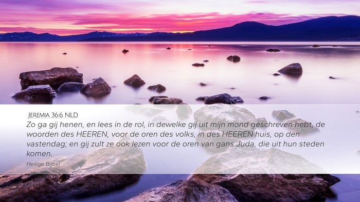 Jeremia 36:6 NLD Bible Verse Image