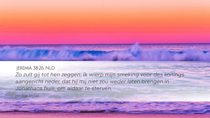 Jeremia 38:26 NLD Bible Verse Image