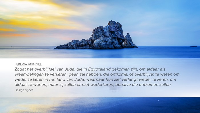 Jeremia 44:14 NLD Bible Verse Image