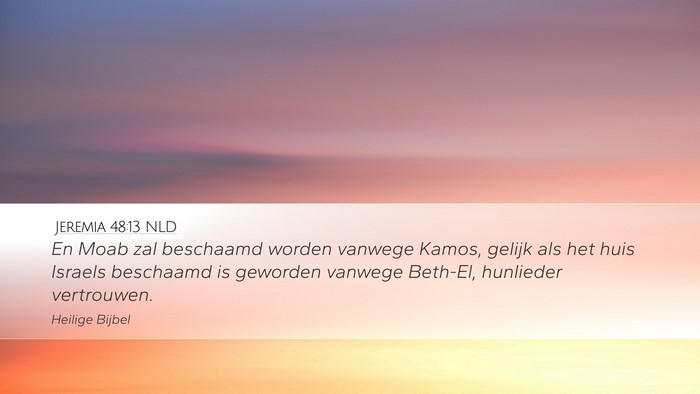 Jeremia 48:13 NLD Bible Verse Image