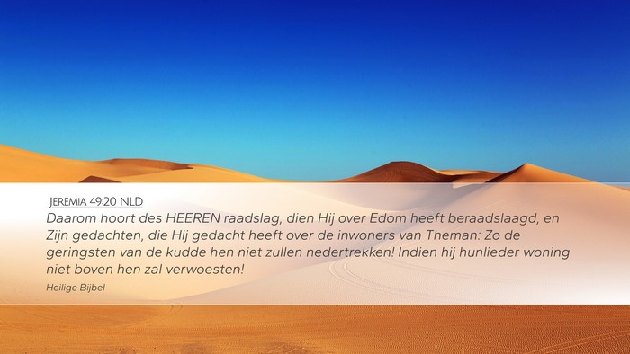 Jeremia 49:20 NLD Bible Verse Image