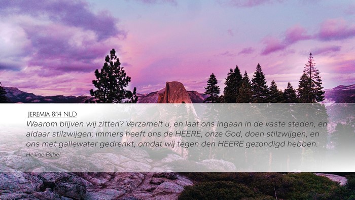 Jeremia 8:14 NLD Bible Verse Image