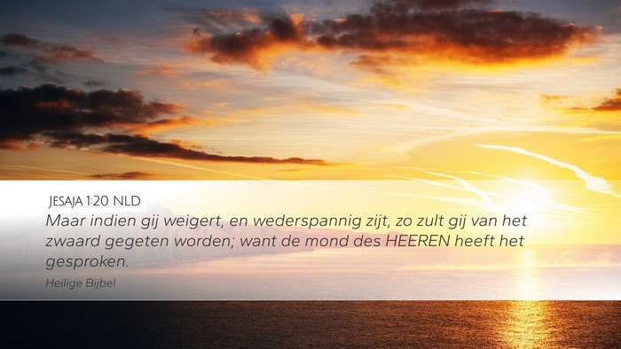 Jesaja 1:20 NLD Bible Verse Image