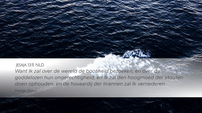 Jesaja 13:11 NLD Bible Verse Image