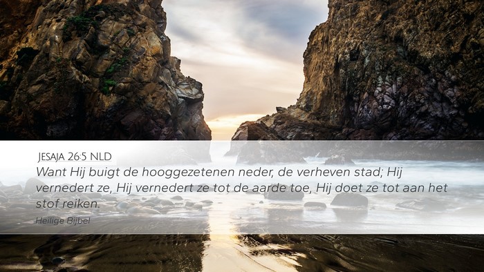 Jesaja 26:5 NLD Bible Verse Image