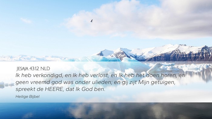 Jesaja 43:12 NLD Bible Verse Image