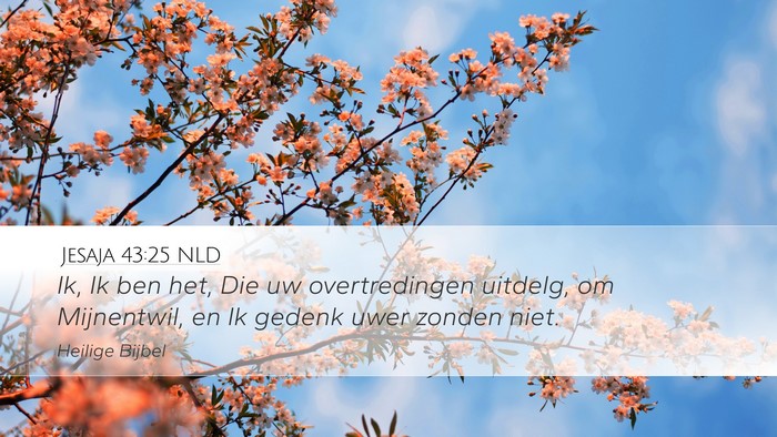 Jesaja 43:25 NLD Bible Verse Image