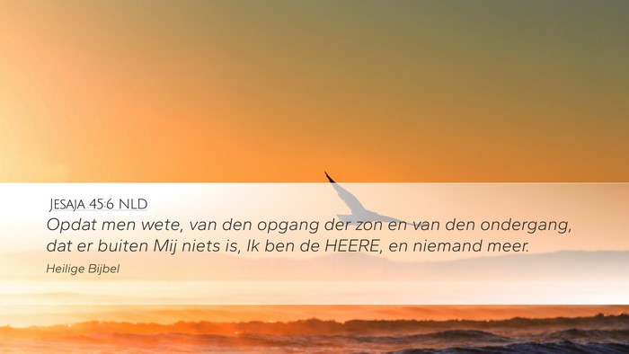 Jesaja 45:6 NLD Bible Verse Image