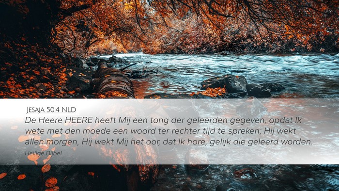 Jesaja 50:4 NLD Bible Verse Image