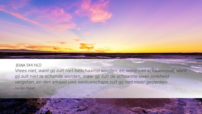 Jesaja 54:4 NLD Bible Verse Image