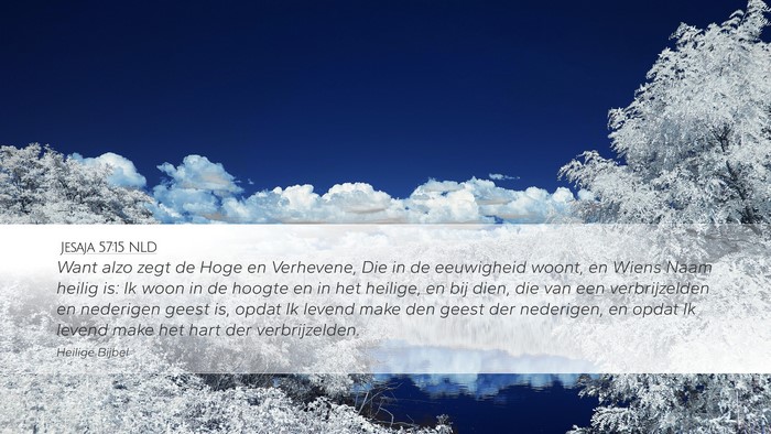 Jesaja 57:15 NLD Bible Verse Image