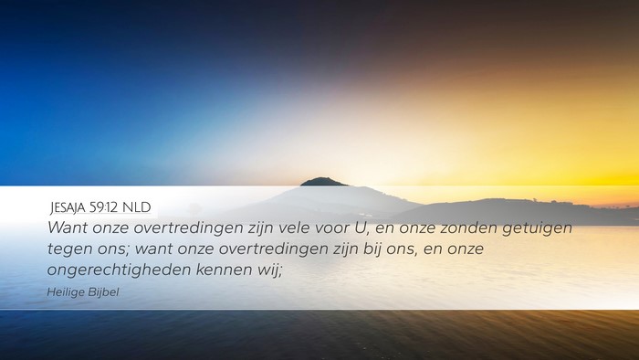 Jesaja 59:12 NLD Bible Verse Image