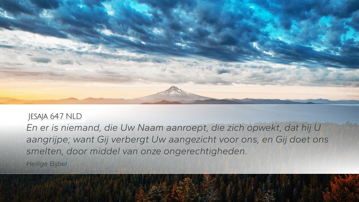 Jesaja 64:7 NLD Bible Verse Image
