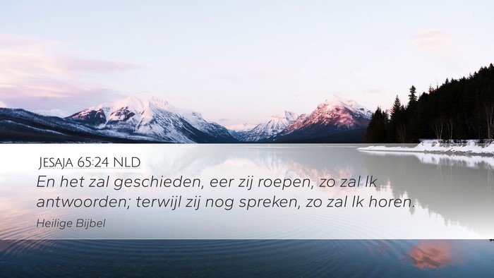 Jesaja 65:24 NLD Bible Verse Image