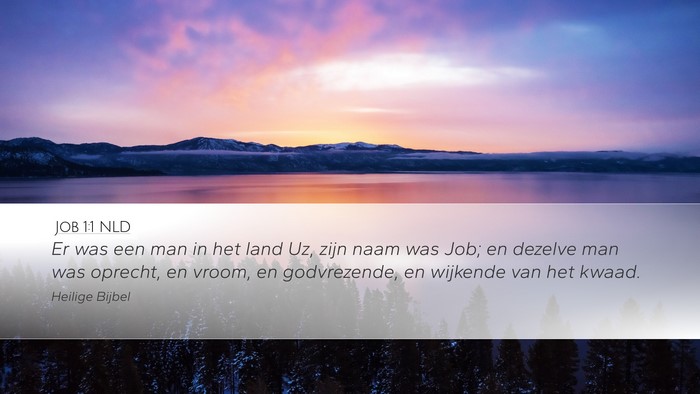 Job 1:1 NLD Desktop Wallpaper - Er was een man in het land Uz, zijn naam was Job; - Desktop Bible Verse Wallpaper