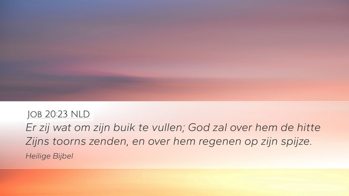 Job 20:23 NLD Bible Verse Image