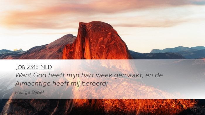 Job 23:16 NLD Bible Verse Image