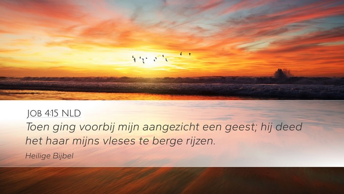 Job 4:15 NLD Desktop Wallpaper - Toen ging voorbij mijn aangezicht een geest; hij - Desktop Bible Verse Wallpaper