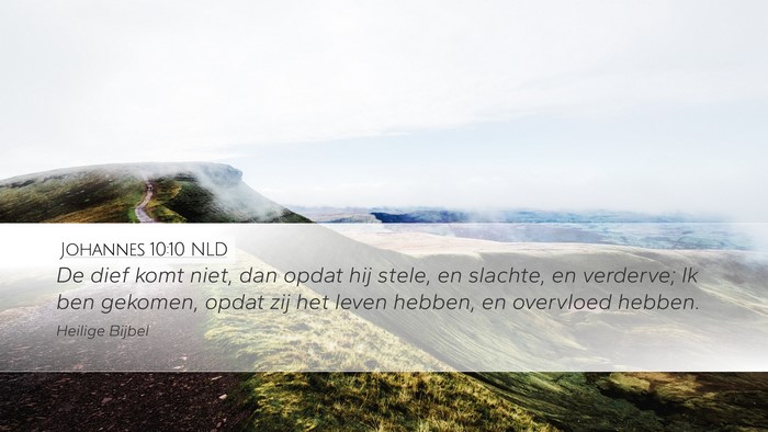 Johannes 10:10 NLD Bible Verse Image