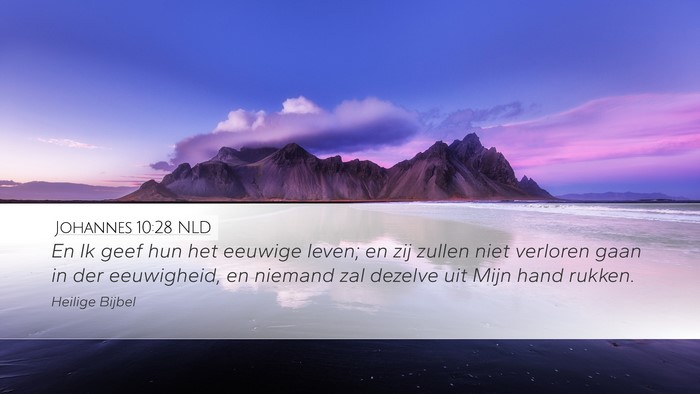 Johannes 10:28 NLD Bible Verse Image