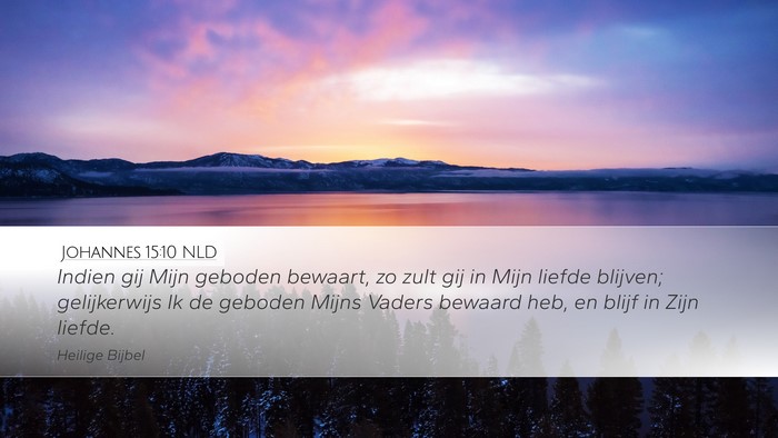Johannes 15:10 NLD Bible Verse Image