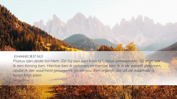 Johannes 18:37 NLD Bible Verse Image