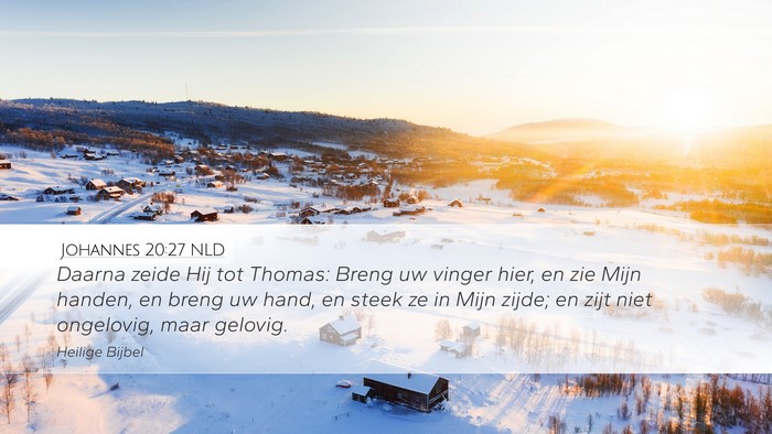 Johannes 20:27 NLD Bible Verse Image