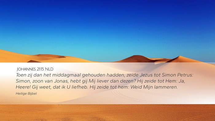 Johannes 21:15 NLD Bible Verse Image
