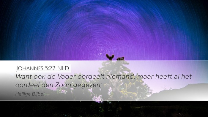 Johannes 5:22 NLD Bible Verse Image