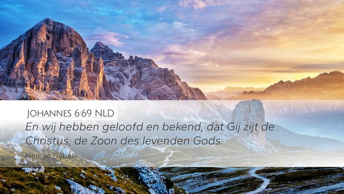 Johannes 6:69 NLD Bible Verse Image