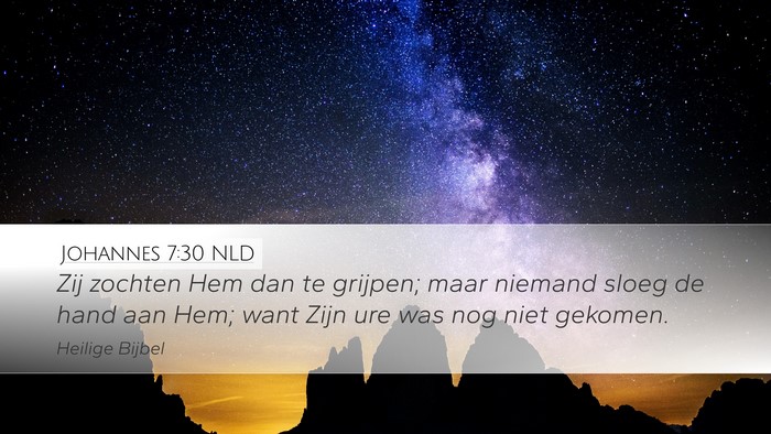 Johannes 7:30 NLD Bible Verse Image
