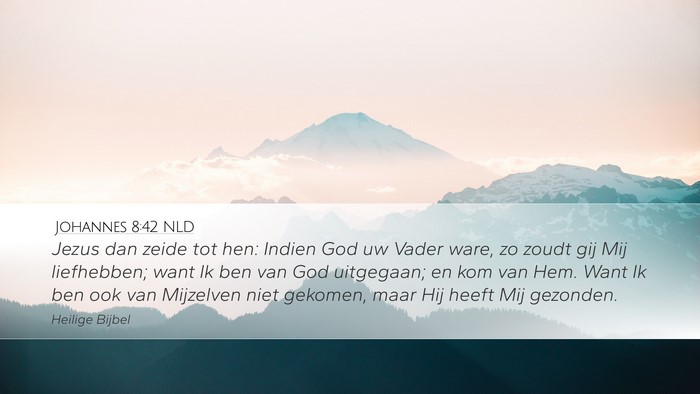 Johannes 8:42 NLD Bible Verse Image