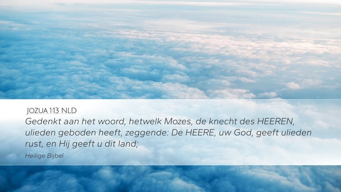 Jozua 1:13 NLD Bible Verse Image