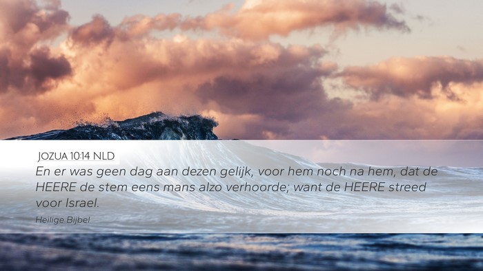 Jozua 10:14 NLD Bible Verse Image
