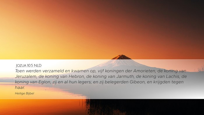 Jozua 10:5 NLD Bible Verse Image