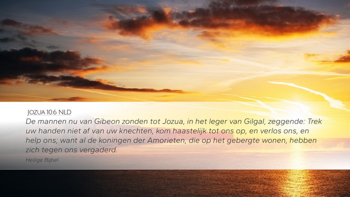 Jozua 10:6 NLD Bible Verse Image
