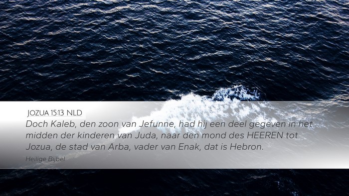 Jozua 15:13 NLD Bible Verse Image