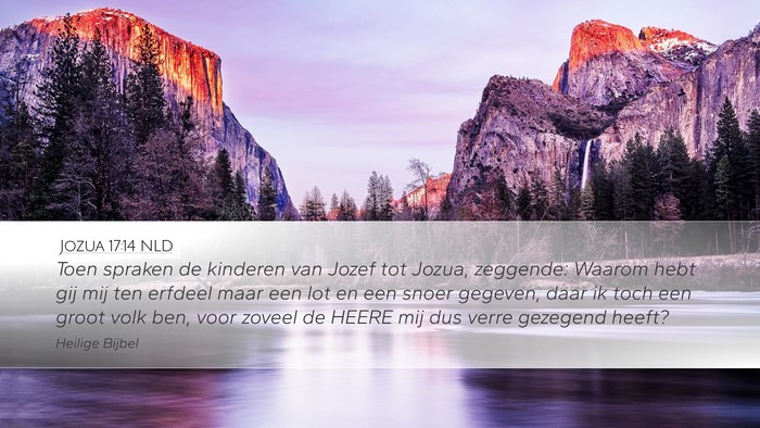 Jozua 17:14 NLD Bible Verse Image