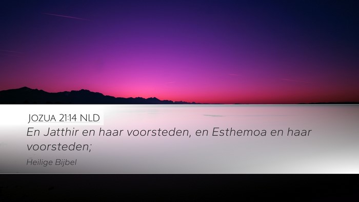 Jozua 21:14 NLD Bible Verse Image