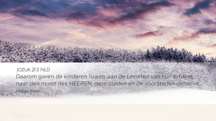 Jozua 21:3 NLD Bible Verse Image