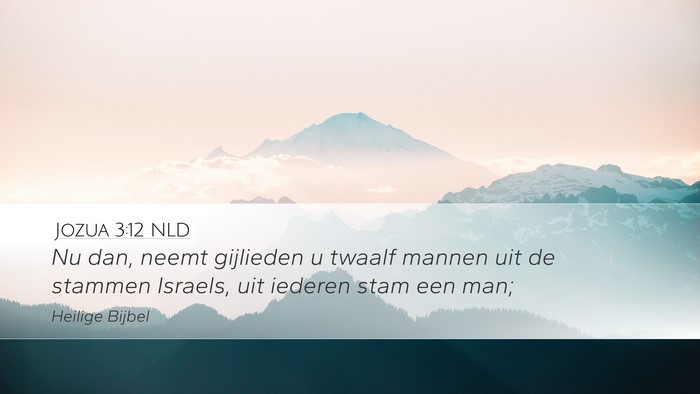 Jozua 3:12 NLD Bible Verse Image