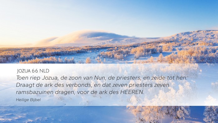 Jozua 6:6 NLD Bible Verse Image