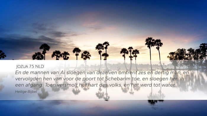 Jozua 7:5 NLD Bible Verse Image