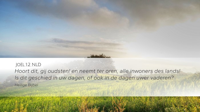 Joël 1:2 NLD Bible Verse Image
