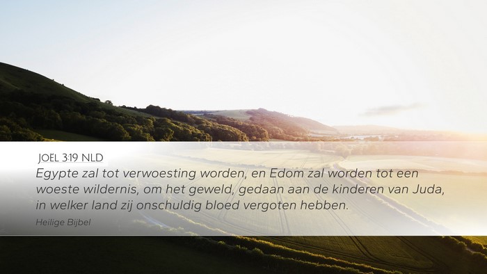 Joël 3:19 NLD Bible Verse Image
