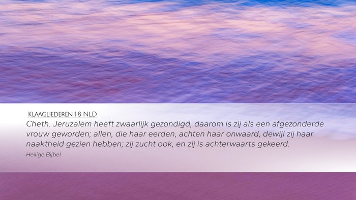 Klaagliederen 1:8 NLD Bible Verse Image