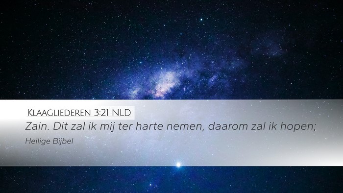 Klaagliederen 3:21 NLD Bible Verse Image
